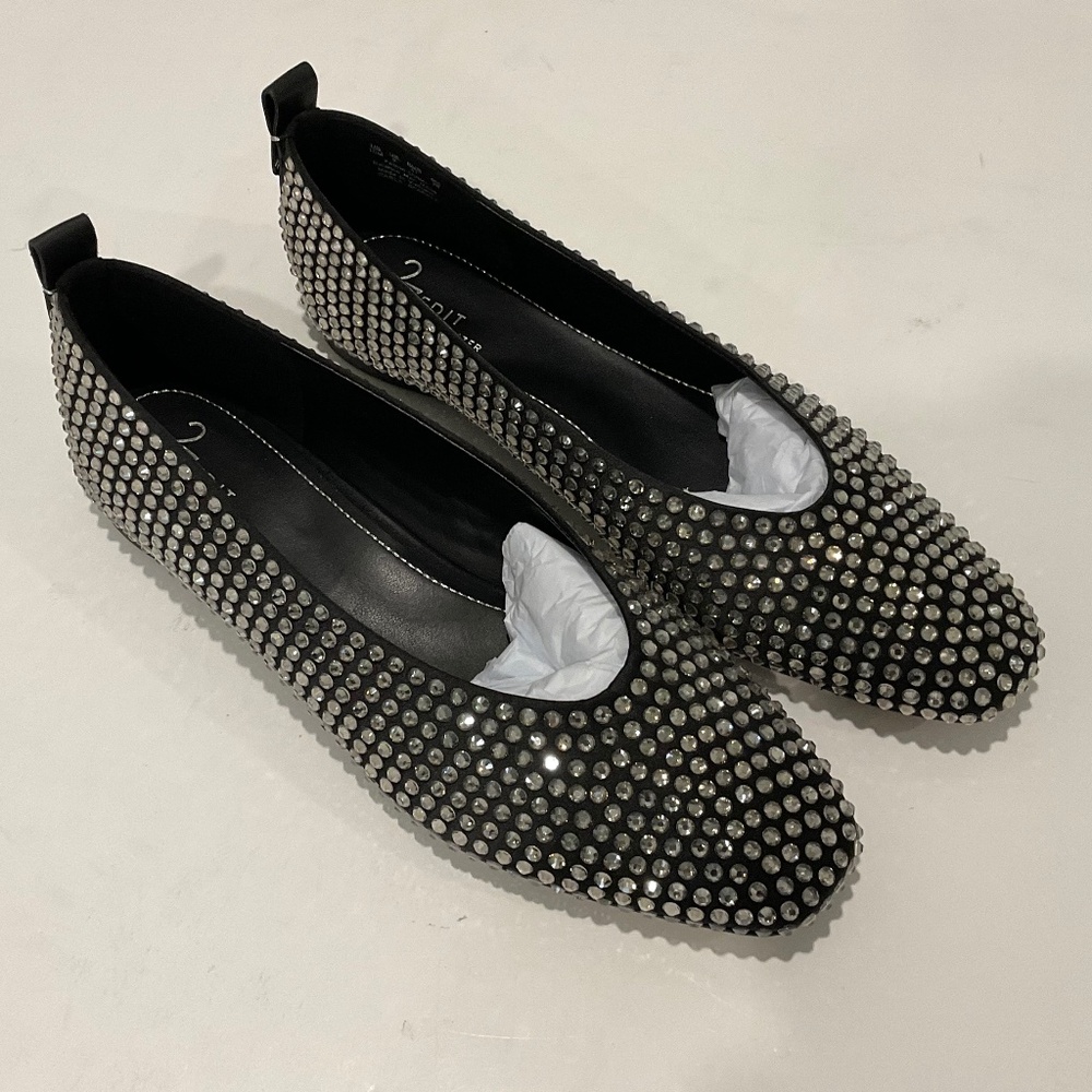 27 EDIT Naturalizer Carla Sparkle Rhinestone Ballet Flats Size 10 NEW